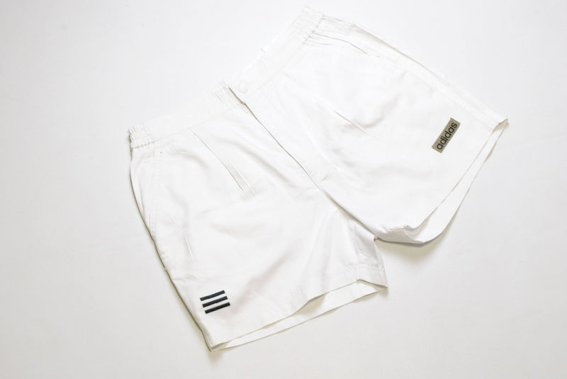 vintage ADIDAS track shorts SIZE F42 M white the brand with the three strips authentic 90s 80s suit sport germany black cotton zipper unique
