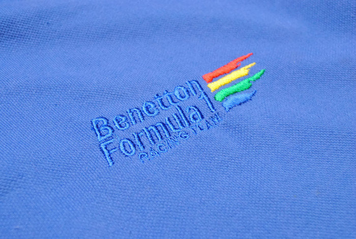 Vintage United Colors Of Benetton Formula 1 Polo Rugby Shirt Medium