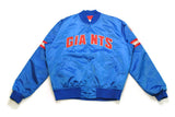 vintage NEW YORK GIANTS football authentic bomber jacket Size L mens red big logo blue nyc ny nfl 90s 80s Pro Line Athletic Sport Team retro