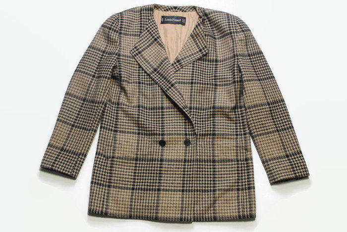vintage LOUIS FERAUD authentic Blazer Jacket made in West Germany long sleeve retro style Size F42 US10 90s 80s luxury outfit button up vntg