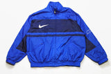 vintage NIKE authentic track jacket Size L navy blue rare retro rave hipster sport athletic 90s 80s casual hip hop running streetwear logo