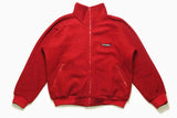 vintage BERGHAUS FLEECE PolarPlus Jacket Retro red mens zip up Size XL authentic sweater bright winter sweatshirt acid 90s 80s rare hipster