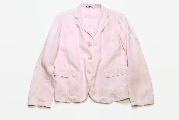 vintage JIL SANDER authentic Linen light pink Blazer Jacket long sleeve retro style Size 40 made in Italy 90s 80s luxury button up clothing