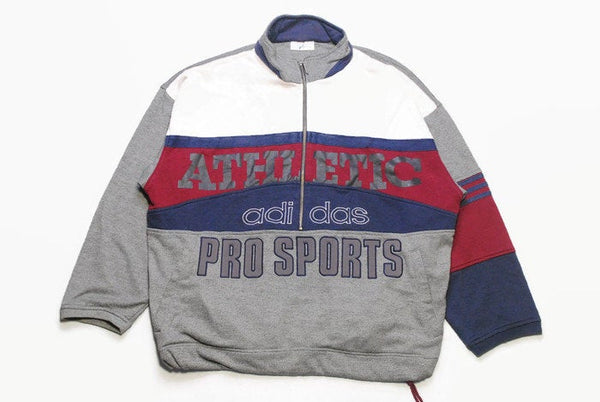 vintage ADIDAS ORIGINALS Athletic Pro Sport big logo sweatshirt Size M mens unisex retro hipster rave oversized authentic 80s 90s streetwear
