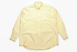 vintage YVES SAINT LAURENT Shirt mens authentic 80s retro yellow cotton 100% blouse Size 16 1/2 Paris rare deadstock casual front pocket 90s