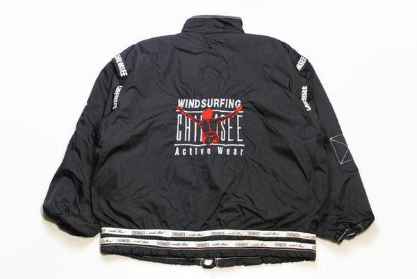 vintage CHIEMSEE Windsurfing Activewear Jacket men's Size S/M big logo authentic windbreaker acid 90s 80s rare retro hipster warm winter
