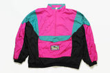 vintage PUMA men's anorak jacket SIZE M authentic black pink rare retro rave hipster 90s 80s unisex track tracksuit streetwear clothing wear