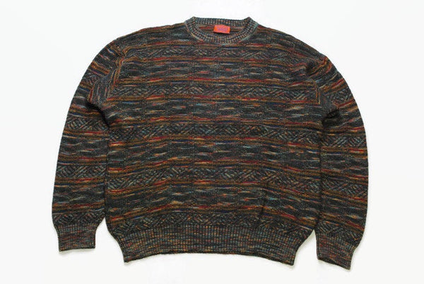 vintage EXAMPLE by MISSONI made in Italy Size XXL mens authenitc knitted sweater oversized 90s 80s retro hipster streetwear luxury rainbow