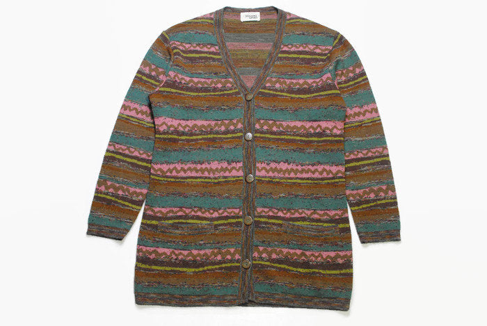 vintage MISSONI SPORT made in Italy Size 42 women's authenitc knitted sweater oversized 90s 80s retro hipster rare streetwear luxury rainbow