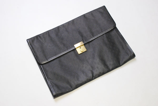 vintage FENDI Clutch black rare authentic bag 90s 80s retro handbag FF portfolio evening bag crossbody womens every day bag monogram hand