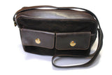 vintage CELINE brown leather women's shoulder bag handbag serial womens authentic rare retro real leather medaillon coins 90s 80s monogram