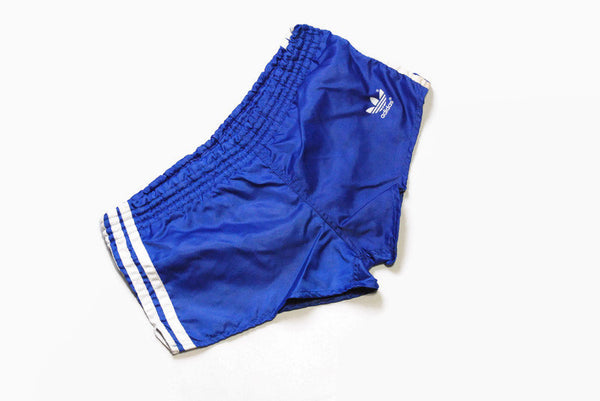 vintage ADIDAS ORIGINALS track shorts Size XXS white/blue brand three strips authentic 90s 80s suit sport made in West Germany activewear 