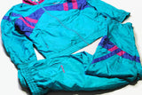 vintage ADIDAS ORIGINALS track suit acid color Size M/L oversized retro hipster sport clothing rave 90s 80s authentic rare mens unisex blue