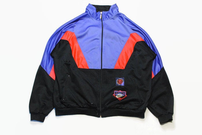 vintage NIKE Sports and Fitnes Oregon World Campus authentic track jacket men Size XXL purple retro rave hipster athletic 90s 80s streetwear