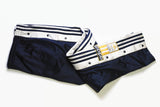 vintage ADIDAS men's Track button Pants blue yellow SIZE L/XL authentic tracksuit trackpants trousers sport retro 90s 80s hipster hype rave