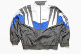 vintage ADIDAS ORIGINALS classic gray blue Track Jacket Size L authentic rare retro hipster 90s 80s germany rave athletic sport suit acid
