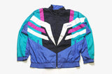 vintage ADIDAS ORIGINALS men's track jacket SIZE S authentic bomber blue rare retro acid rave hipster zipped track suit 90s 80s sport wear