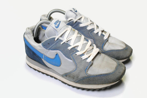 vintage NIKE WAFFLE Trainer AC Airliner Sneakers authentic athletic shoes Size US7 men's retro sport 90s 80s casual streetwear gray blue