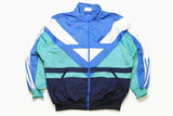 vintage ADIDAS ORIGINALS men's track jacket Size M authentic blue rare retro acid rave hipster bomber track suit 90s 80s streetwear clothing