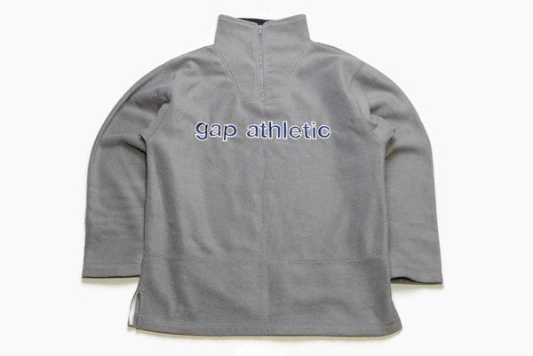 vintage GAP ATHLETIC big logo FLEECE Size M gray authentic sweater 90s 80s rare retro hipster hooded hip hop winter rave outdoor wear vntg