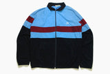 vintage PUMA men's track jacket Size 50 L authentic black blue rare retro rave hipster 90s 80s bomber tracksuit streetwear clothing velour