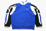 vintage ADIDAS ORIGINALS men's track jacket Size L authentic blue black rare retro acid rave hipster bomber track suit 90s 80s streetwear