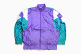 vintage ADIDAS ORIGINALS men's track jacket Size L authentic rare retro rave hipster 90s 80s unisex suit streetwear clothing athletic purple