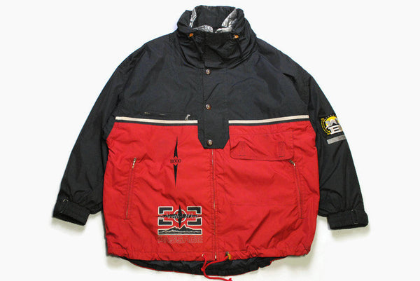 vintage BOGNER men Jacket Size 52 authentic ski black red google pocket coat winter multipocket rare retro 90s 80s Germany stylish clothing