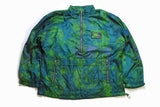 vintage NIKE anorak jacket acid green color Size L men's athletic sport half zip colorway front pocket rare retro hipster hood 90s 80s jump