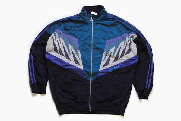 vintage ADIDAS ORIGINALS men's track jacket Size M purple blue unisex retro rave hipster 90s 80s authentic suit streetwear clothing athletic