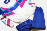 vintage ADIDAS ORIGINALS track suit Size XL oversized retro hipster sport clothing rave 90s 80s authentic rare men's unisex blue white color