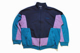 vintage ADIDAS ORIGINALS men's track jacket authentic blue rare retro rave hipster zipped cotton trackjacket suit 90's 80's sport lightwear
