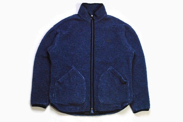 vintage ACG NIKE FLEECE oversized men's Size M blue authentic sweater full zip 90's rare retro hipster winter rave outdoor streetwear sweat