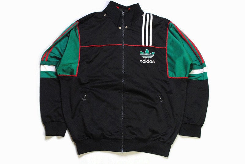 vintage ADIDAS ORIGINALS men's track jacket Size L authentic lightwear rare retro acid rave hipster zipped trackjacket suit 90s 80s sport