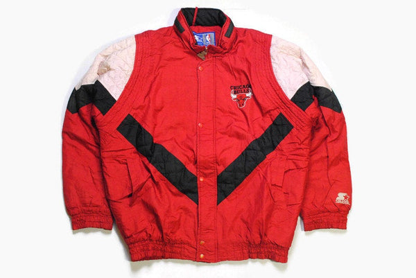 vintage CHICAGO BULLS Starter Logo Athletic jacket authentic official product Size L men's nba big logo Bull USA retro wear zipped 80's 90's