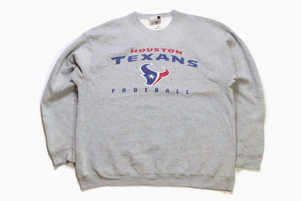 vintage HOUSTON TEXANS big Logo Puma sweatshirt nfl authentic official product Size 2xl men's football outfit retro wear sweater 90's 80's