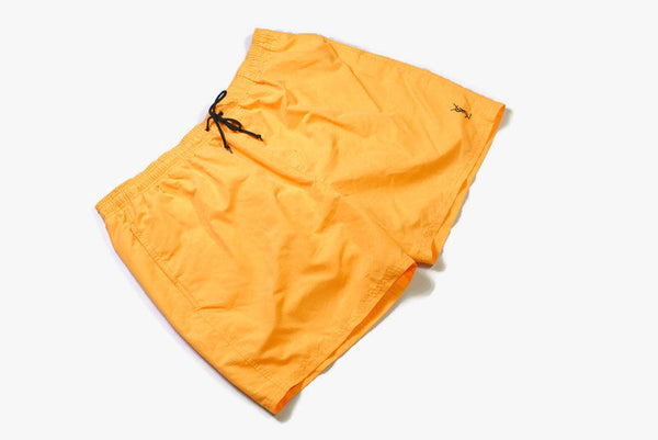 vintage YVES SAINT LAURENT swimming shorts bright yellow color Size xxl authentic 90s 80s suit sport pour homme activewear rare small logo