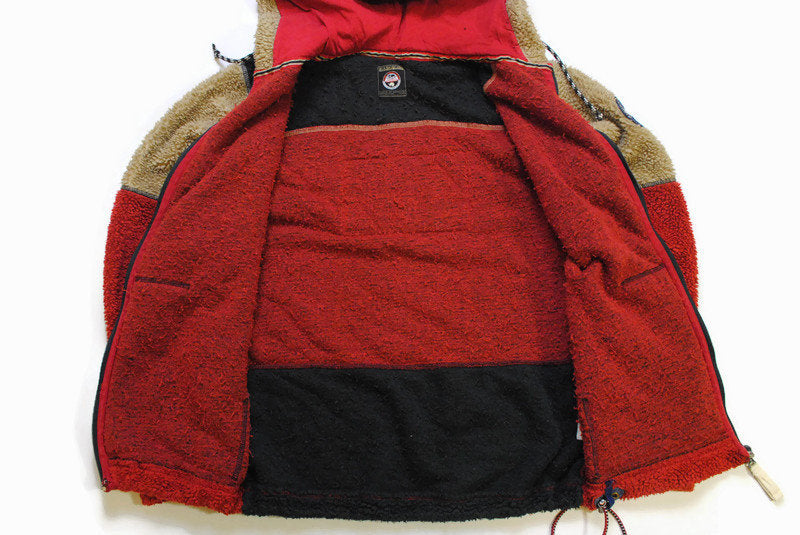 Vintage Napapijri Hoodie Fleece Large