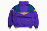 vintage BERGHAUS FLEECE Activity Anorak Sweater Retro half zip Size S authentic bright winter sweatshirt acid 90's 80's rare hipster purple