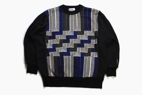 vintage CARLO COLUCCI authentic sweater knit wear knitted Size 54 rare retro mens clothing hipster 90s jumper cardigan sweatshirt classic