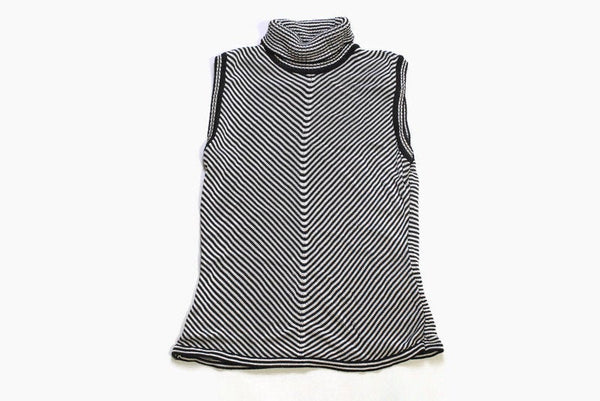 vintage FERRE STUDIO 0001 authentic gray top dress retro style Size 44 black white classic vest 90s 80s luxury outfit Gianfranco clothing