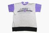 vintage PUMA authentic T-Shirt gray purple athletic tee retro 90s 80s rare Size L sport outfit top rave hip hop style basic outfit hipster