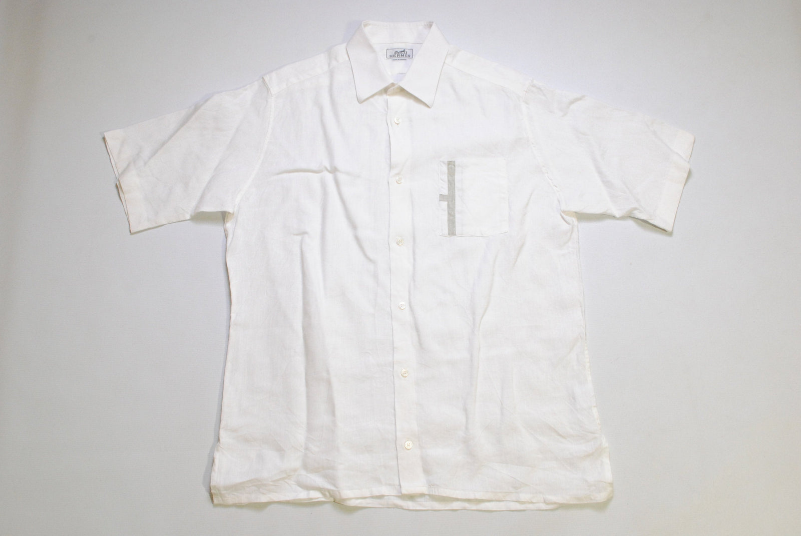 Hermes シャツ　41/16 Vintage Hermes Short Sleeve Shirt 16 / 41 – dla dushy