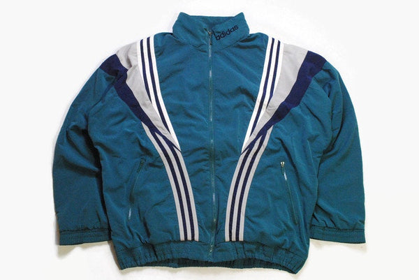 90s Adidas Originals Vintage Men's Track Jacket - Size XS Black Polyester  Sport