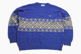 vintage LACOSTE Chemise Sweater blue Jumper men's streetwear rare retro rave hipster wear authentic 90's 80's sweatshirt casual logo bright