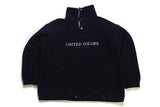 vintage UNITED COLORS Of BENETTON Fleece Size S retro hipster wear men's oversized sweater 90's 80's big logo made in Italy sport sweatshirt