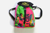 vintage ADIDAS TORSION I Want I Can West Germany backpack green pink multicolor 80s authentic accessories retro bag streetwear made in Korea