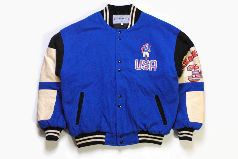 Vintage Completo USA Los Angeles Varsity Bomber Jacket Large