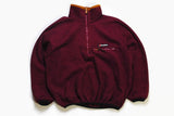 vintage BERGHAUS FLEECE anorak sweater Retro red men's half zip up Size M authentic sweater bright winter sweatshirt acid 90s 80s hipster