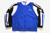 vintage ADIDAS ORIGINALS men's track jacket Size M authentic blue black rare retro acid rave hipster bomber track suit 90s 80s streetwear